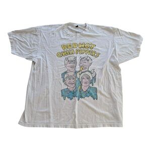 Red Hot Chili Peppers 2017 Tour Concert Tee Band Shirt – White Vintage-Style XXL